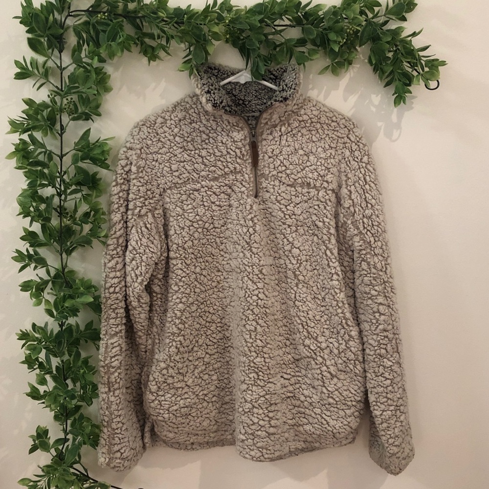 Thread and Supply Fuzzy Quarter Zip Sweater - Picture 3 of 6